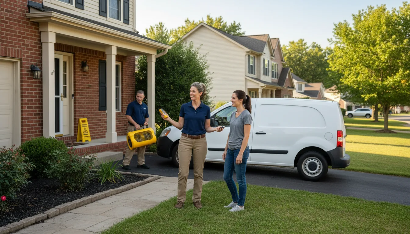Residential water damage restoration in Orangeville, IL